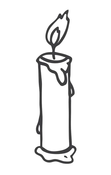 蜡烛涂鸦 — 图库矢量图片