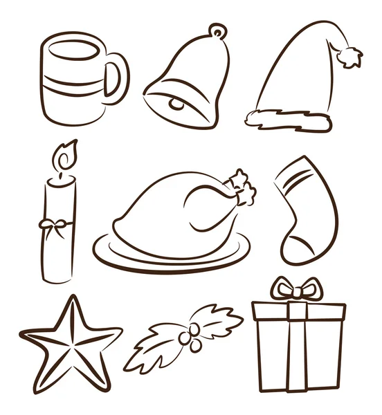 Icono de Navidad garabato — Archivo Imágenes Vectoriales