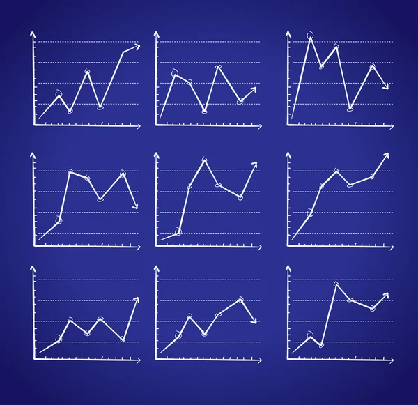 Conjunto de info gráfico doodle — Vetor de Stock