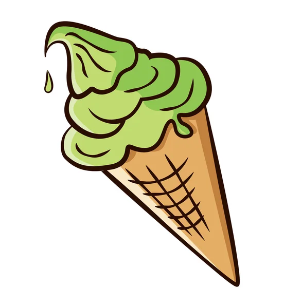 Ice cream cone doodle — Stock Vector