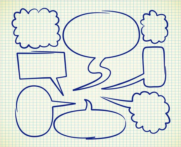 Kabarcık konuşma doodle — Stok Vektör