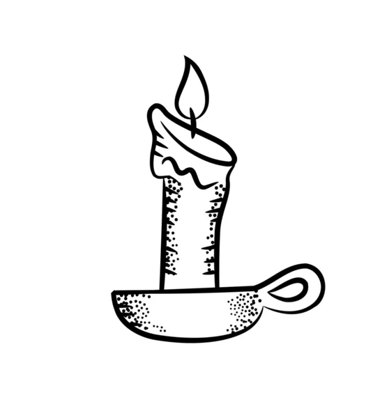 Свічка в каракулі — стоковий вектор