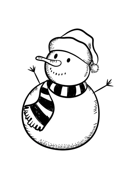雪人涂鸦风格 — 图库矢量图片