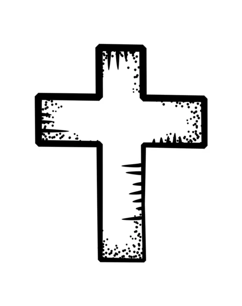 Krzyż bazgroły — Wektor stockowy