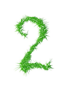 Number 2, grass texture clipart