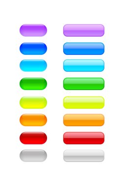 Colored blank buttons. clipart