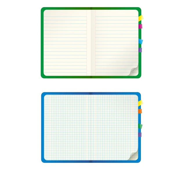 Deux cahiers d'exercices — Image vectorielle