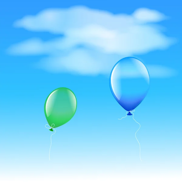Dua Balon - Stok Vektor
