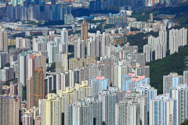 Hong Kong переповненому будівлі — стокове фото