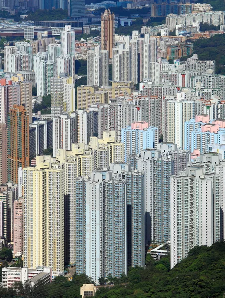 Hong Kong edificio lleno de gente —  Fotos de Stock