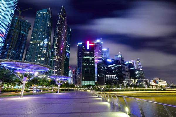 Singapore city skyline at night — Stock Photo, Image