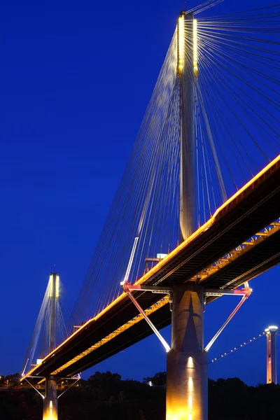 Gece hong Kong Ting kau Köprüsü — Stok fotoğraf