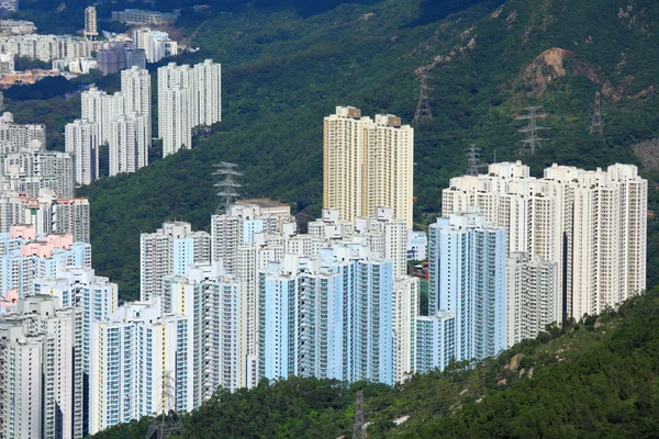 Hong Kong переповненому будівлі — стокове фото
