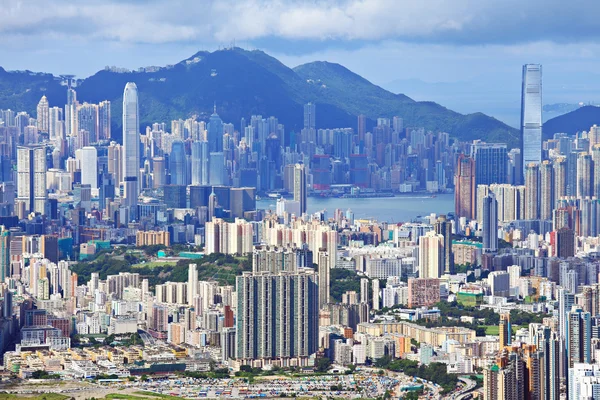 Hong kong přeplněné budova — Stock fotografie