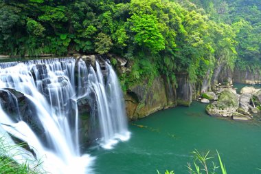 Great waterfall in taiwan clipart