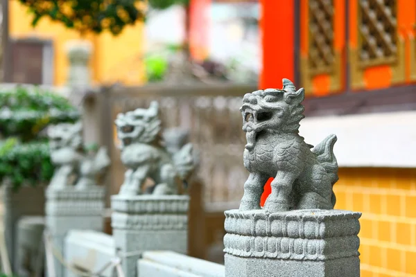 Kinesiska lejonet statyn — Stockfoto