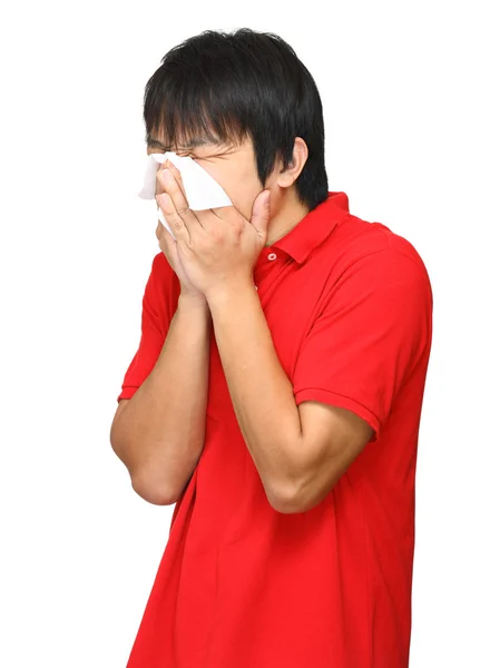 Sneeze man — Stock Photo, Image