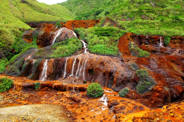 Goldener Wasserfall, Taiwan — Stockfoto