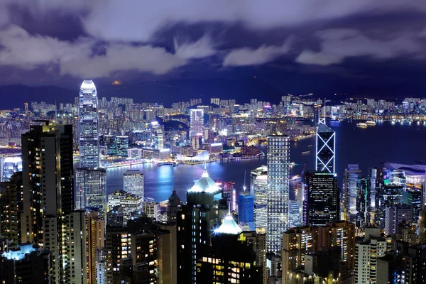 stock image Hong Kong cityscape at night
