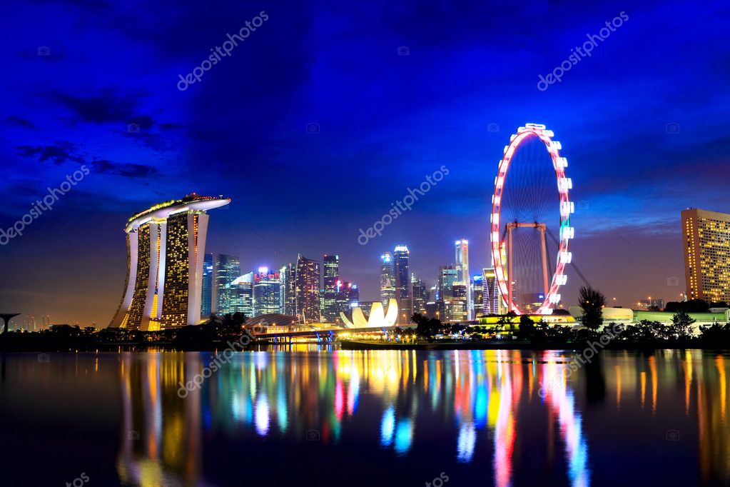 Фотообои Singapore at night