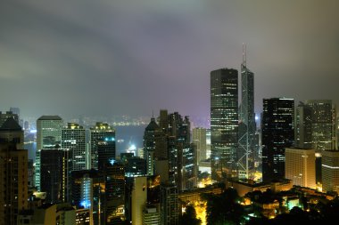 Geceleyin Hong Kong Şehri