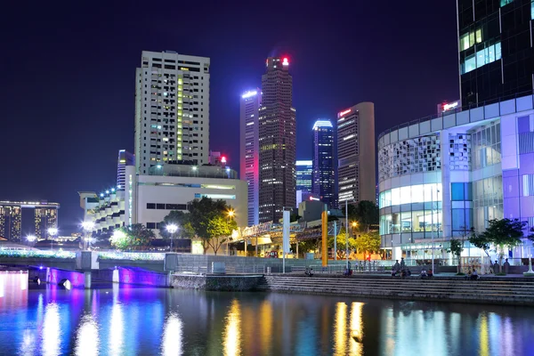 Singapore city at night — Stock Photo, Image
