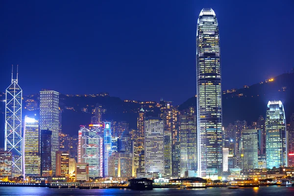 Geceleyin Hong Kong — Stok fotoğraf