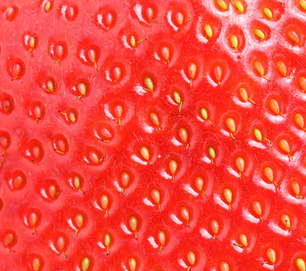 Makro der Erdbeertextur — Stockfoto