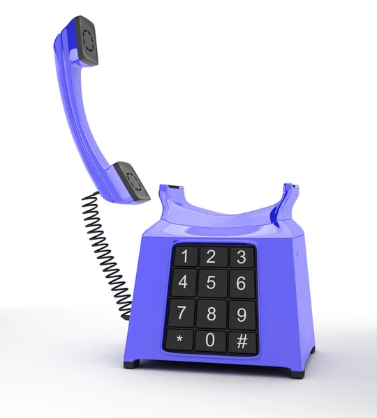 Blaues Telefon — Stockfoto