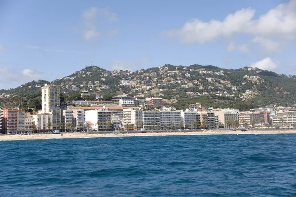 Spain. Resort Lloret de Mar. View from the sea. — Stock Photo, Image
