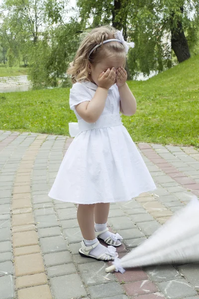 Girl was lost and upset Royalty Free Stock Images