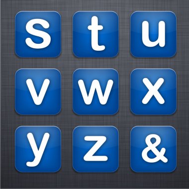 Square letter modern app icons. clipart