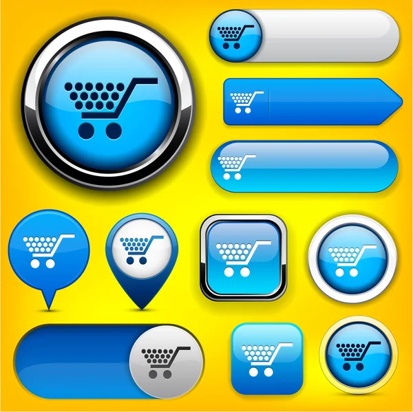 Comprar colección de botones web de alto detalle . — Vector de stock