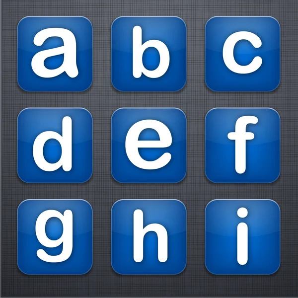 Iconos de aplicación moderna letra cuadrada . — Vector de stock