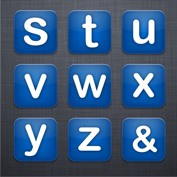 Ícones de aplicativos modernos carta quadrada . — Vetor de Stock