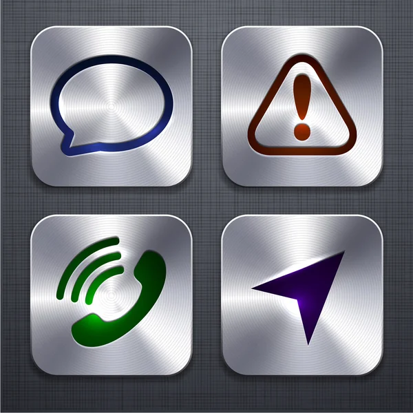 Ícones de aplicativos modernos quadrados . —  Vetores de Stock