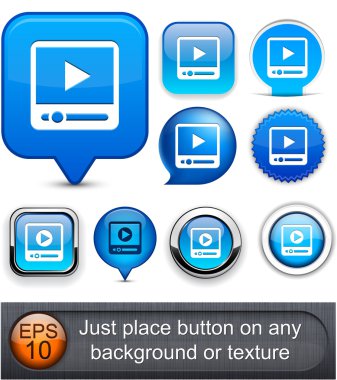 Watch high-detailed modern buttons. clipart