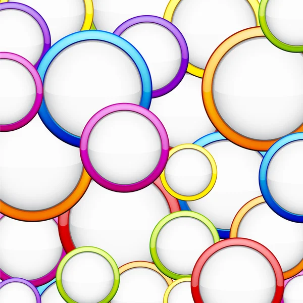 Färgstarka bakgrund med glänsande cirklar. — Stock vektor