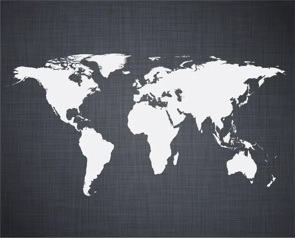 Mapa do Mundo Branco . — Vetor de Stock