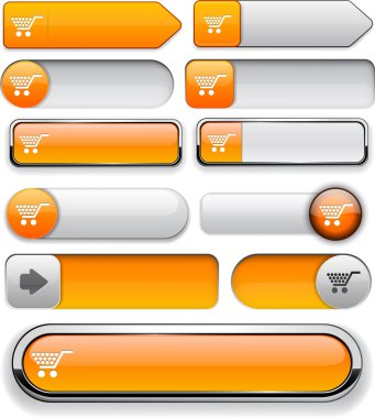 Buy high-detailed web button collection. clipart