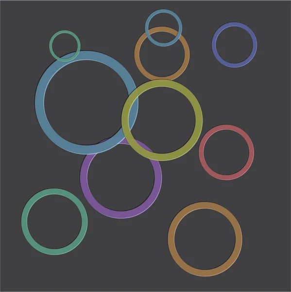 Färgstarka bakgrund med buckla ringar. — Stock vektor