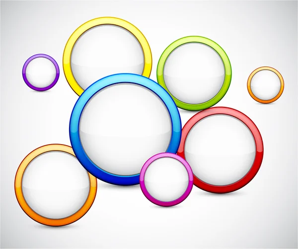 Colorful background with glossy circles. — Stock Vector