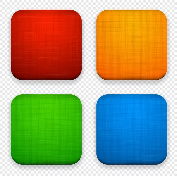Square linen app template icons. — Stock Vector