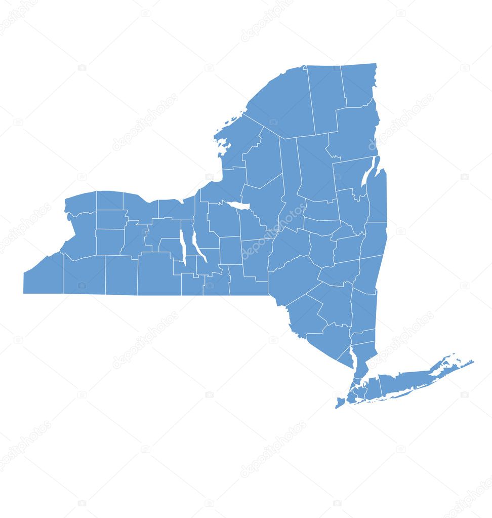 State map of New york by counties - Depositphotos 10857572 Stock Illustration State Map Of New York