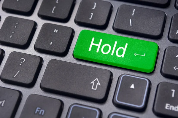 Hold concepts in online stock trading — Stock Photo, Image