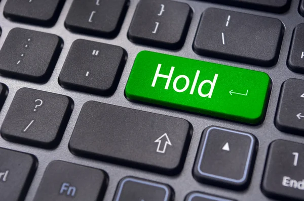 Hold concepts in online stock trading — Stock Photo, Image