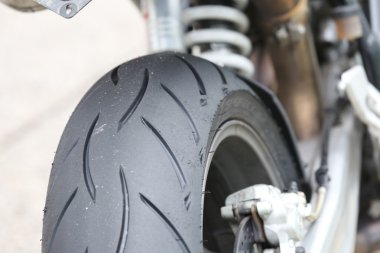 Rear wheel of a motorcycle clipart