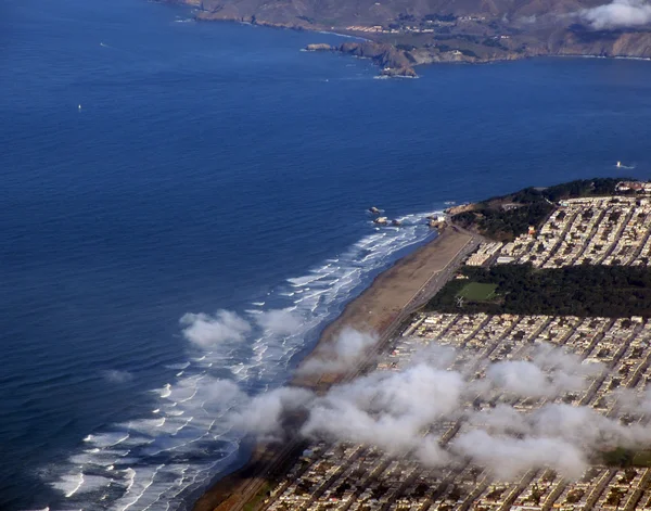 Ocean Beach y el Sunset District de San Francisco Aerial — Foto de Stock