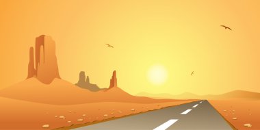 Desert Road clipart