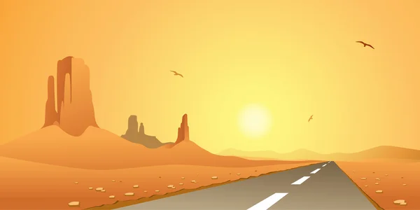 Пустынная дорога — стоковый вектор